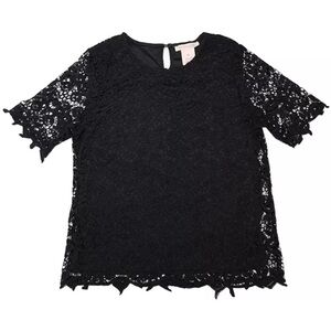 Philosophy Womens Lace Lined Blouse